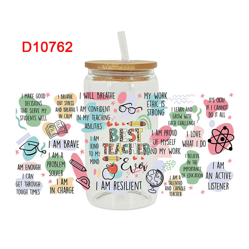 Wholesale UV Transfer Paste Glass Crystal Label Crystal Paste 16OZ UV DTF WRAPS 23cmX11cm