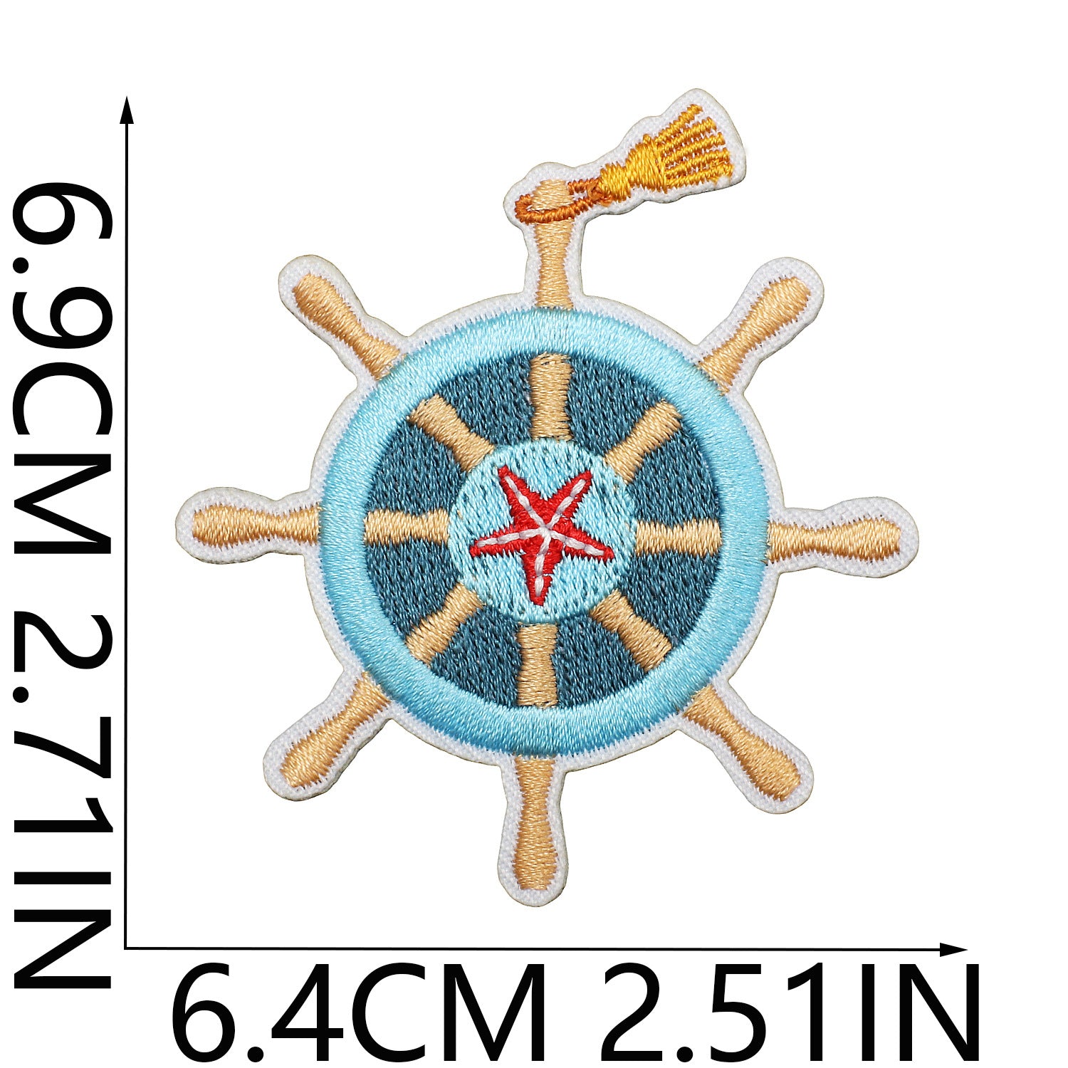Wholesale Western Cowboy Shell Embroidered Patch Polyester Heat Transfer Applique For Clothing Casual Decorative Accent And Resale