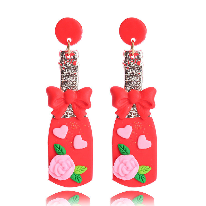 Wholesale Valentine's Day Love Soft Ceramic Earrings