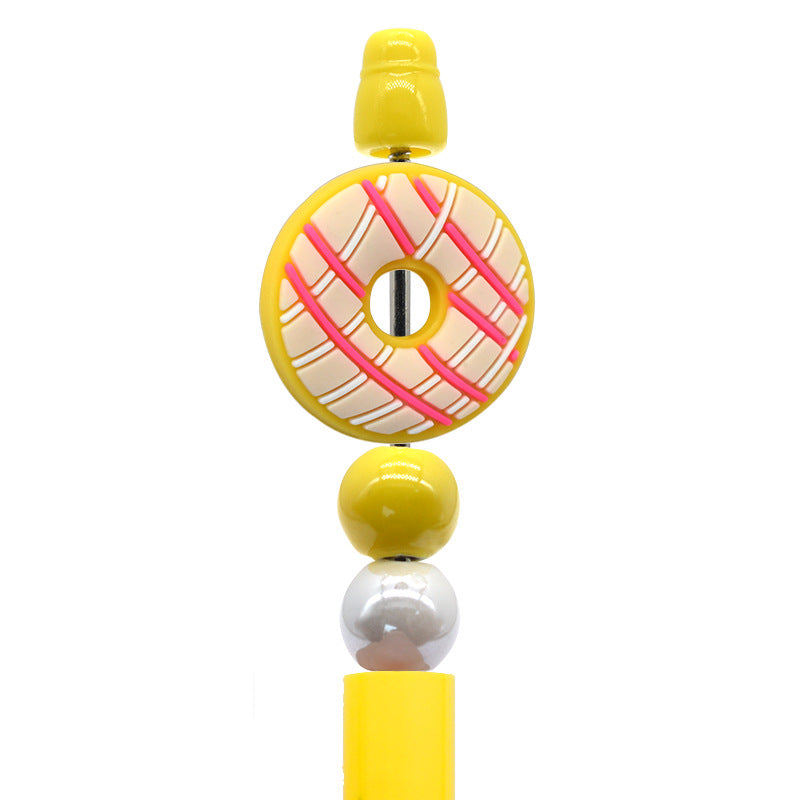 Wholesale Ranbom100pcs/pack  Donut Series Beaded DIY Accessories Pen Decoration Pvc Bead
