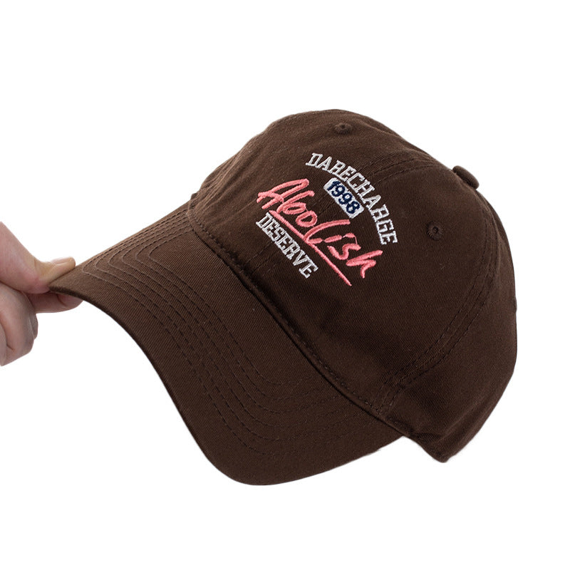 Wholesale Letter Embroidered Baseball Cap Men's and Women's Fashion Cap Shown Small Face