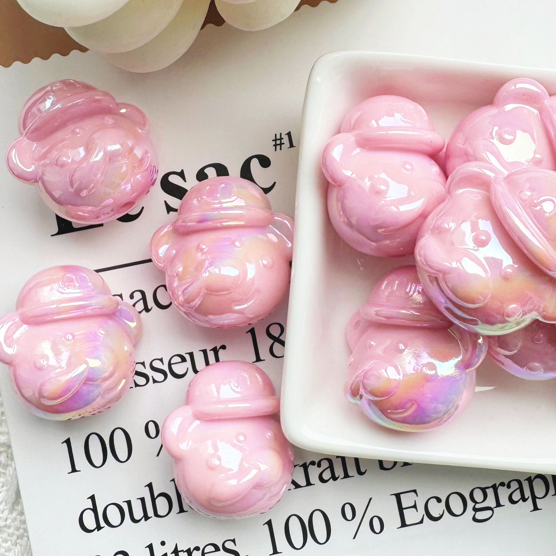Wholesale 10pcs Colorful Pipe Cartoon Acrylic Beads