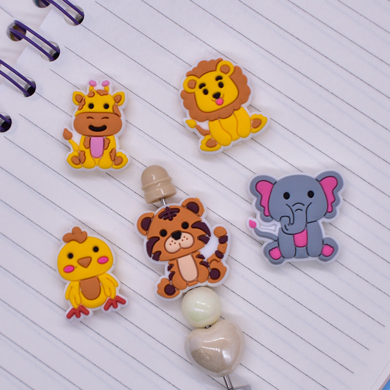 Wholesale Random 100pcs  Cartoon Animal World  Focal Beads