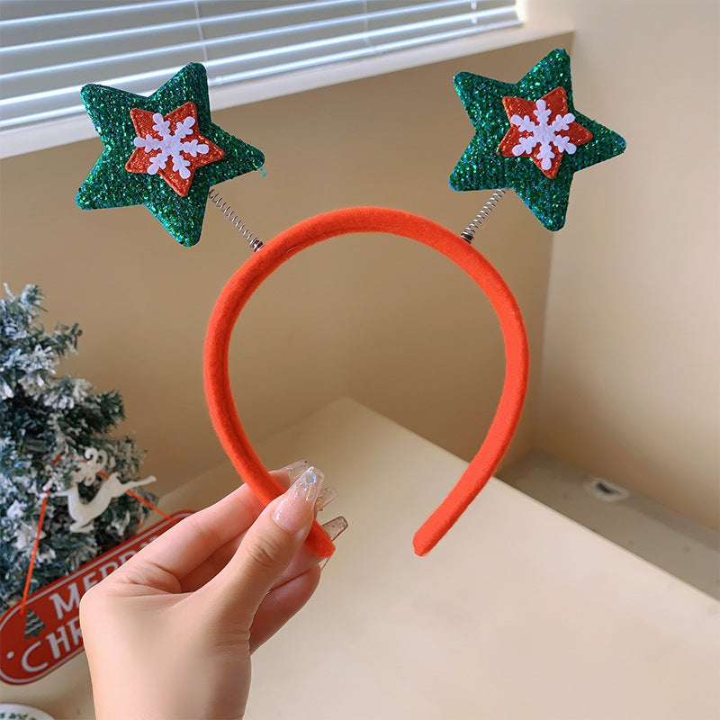 Wholesale 3D Cartoon Christmas Fabric Headbands