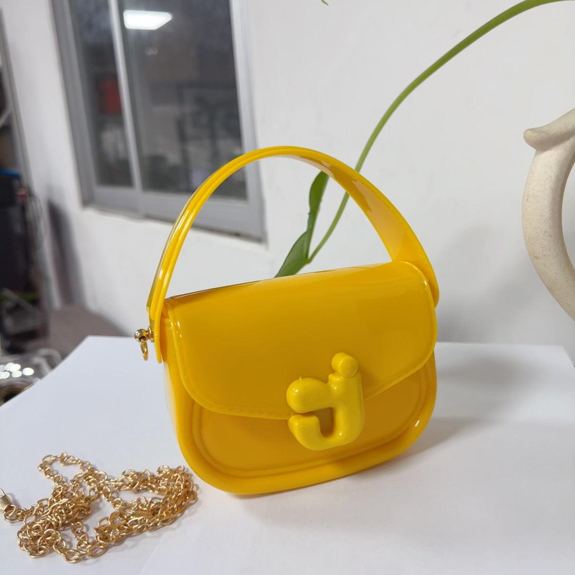 Wholesale Letter jelly bag hand-held single shoulder crossbody PVC coin purse