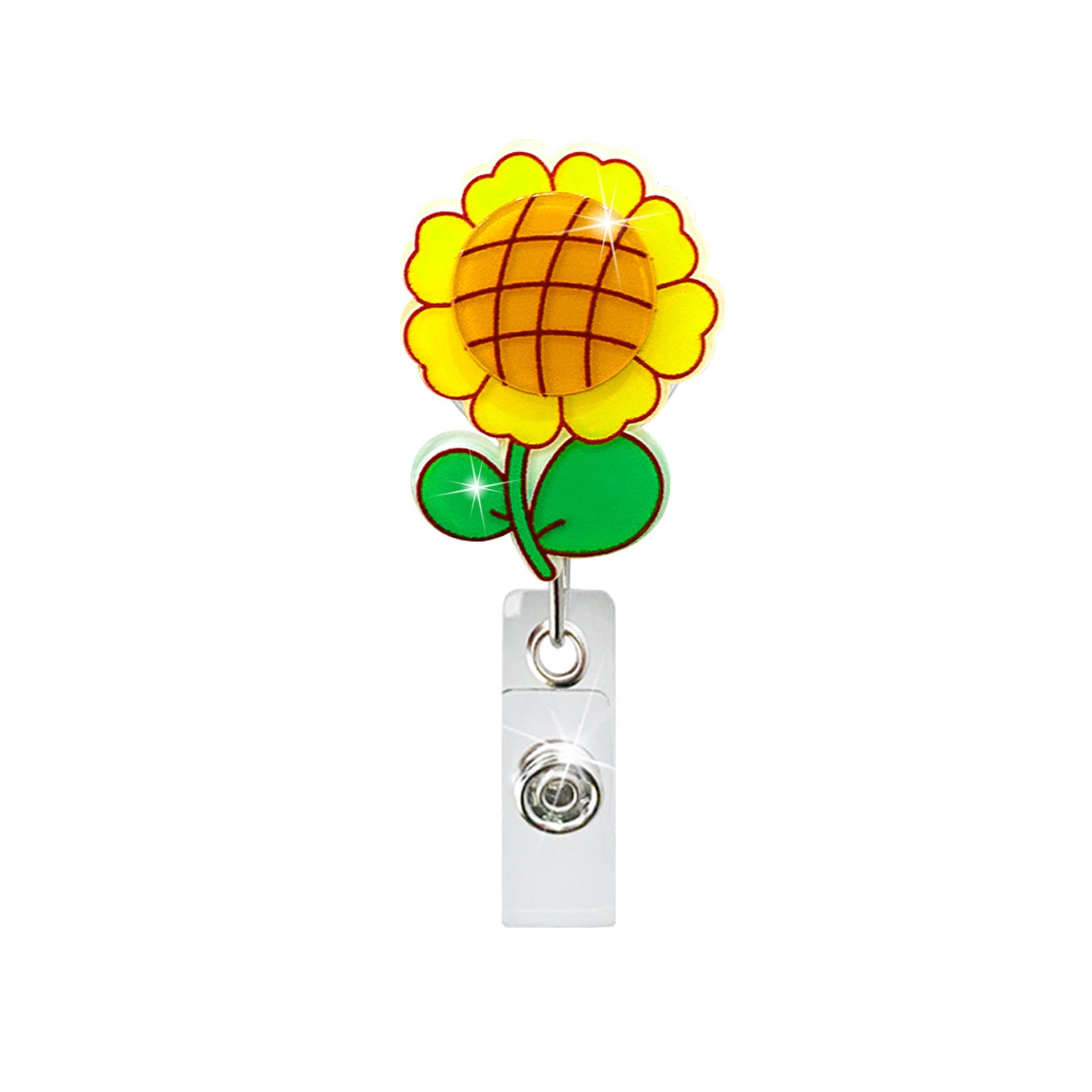 Wholesale Badge Reels Sunflower Retractable Keychain
