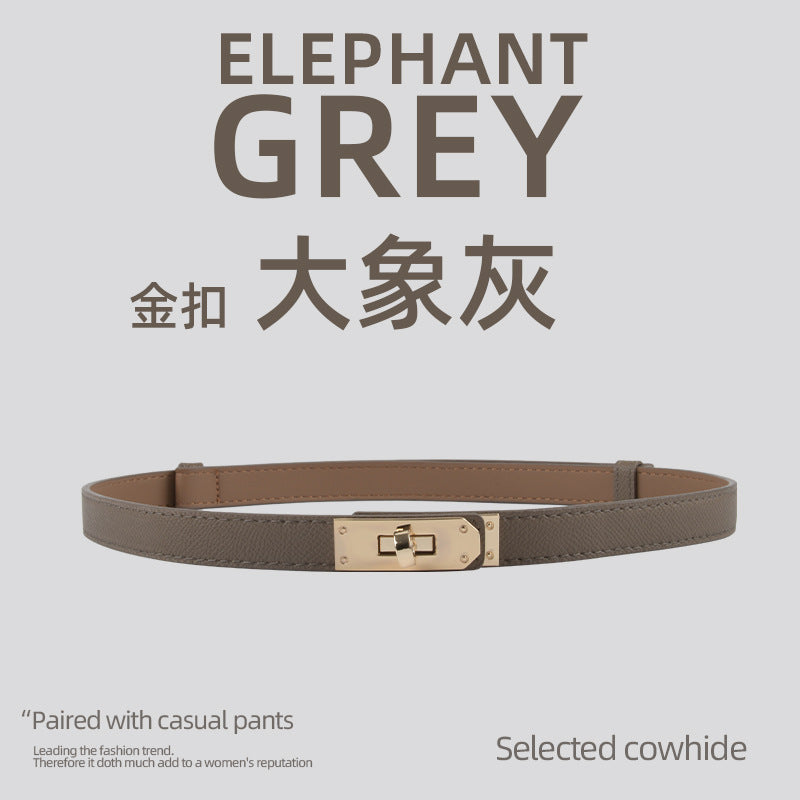 Wholesale Fine Genuine Leather Fashion Girdle Leather Belt with Dress Versatile Decoration