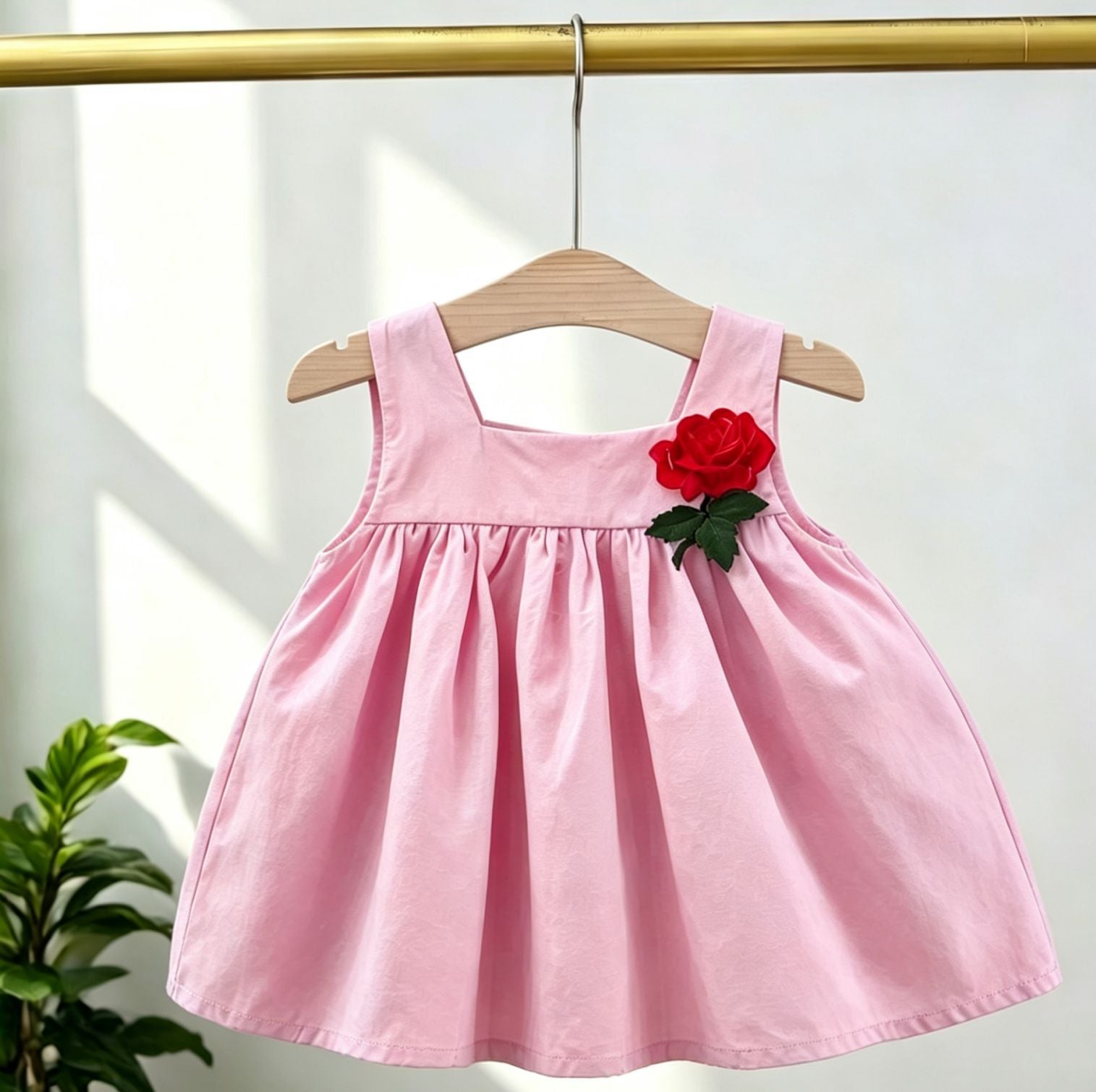 Wholesale Cotton Toddler Girl Dress Embroidery Summer Print Stylish Resale