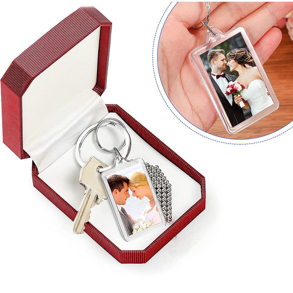 Wholesale Plastic Blank Photo Frame Keychain
