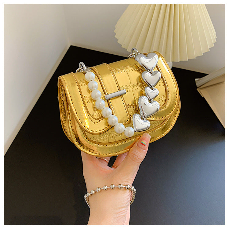 Wholesale Mini Oblique Fashion Shiny Chain Shoulder Bag