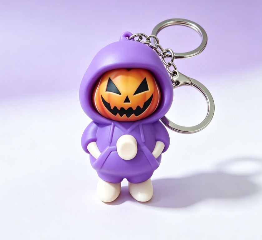 Wholesale  Pumpkin Head Hooded Doll Keychain Ghost Blue Creative Style Trendy Party Car Key Accessory