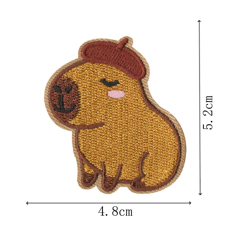 Wholesale 9 Pack Trendy Iron On Capybara Embroidery Patches For DIY Clothing Bags And Towel Decoration