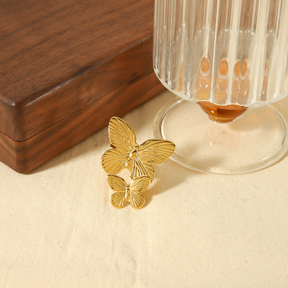 Wholesale Stainless Steel Butterfly Rings