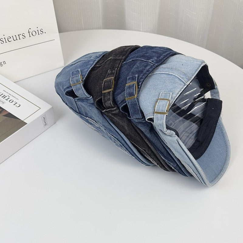 Wholesale Fashion Ripped Denim Retro Front Hat