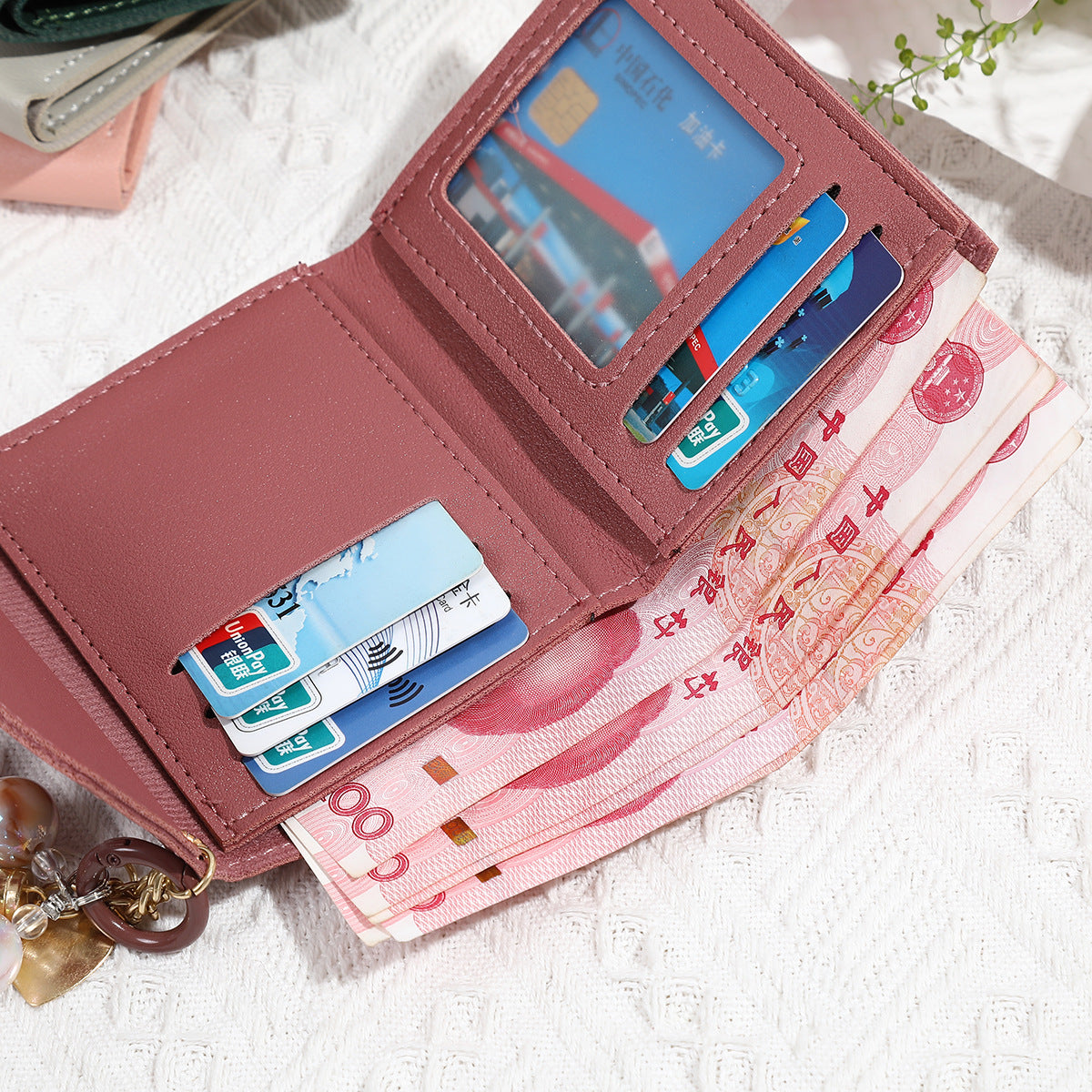 Llavero de muñeca de muñeca de bolsas de tarjeta PU al por mayor