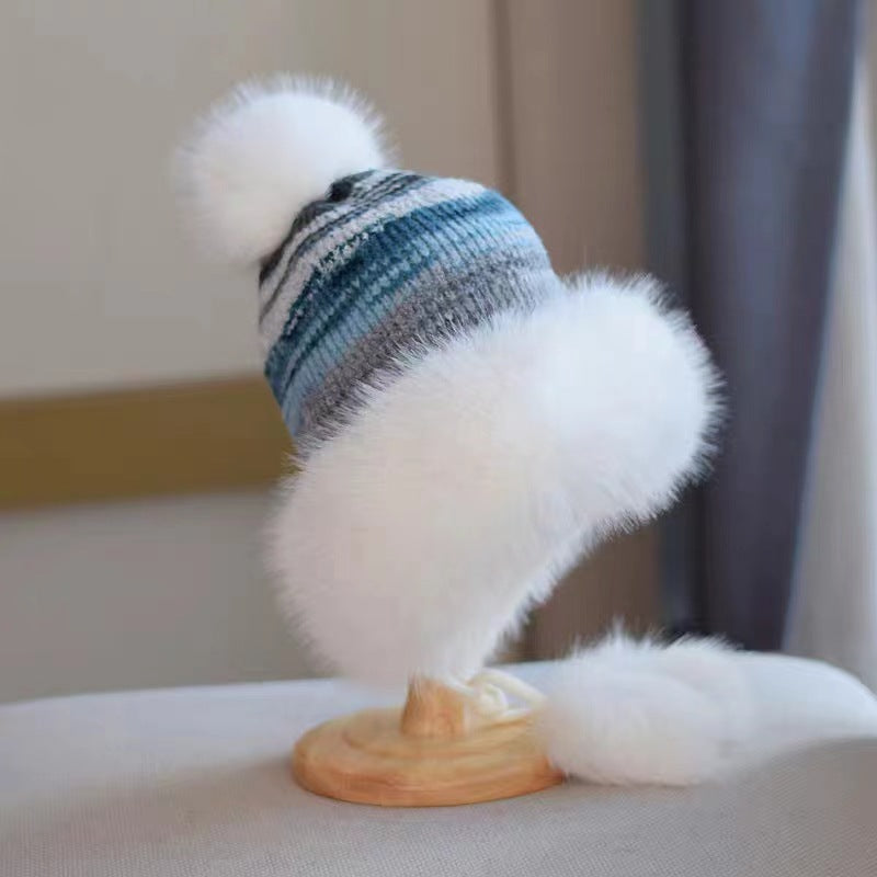 Wholesale Autumn and Winter Ear Protection Plush Warm Knitted Hats