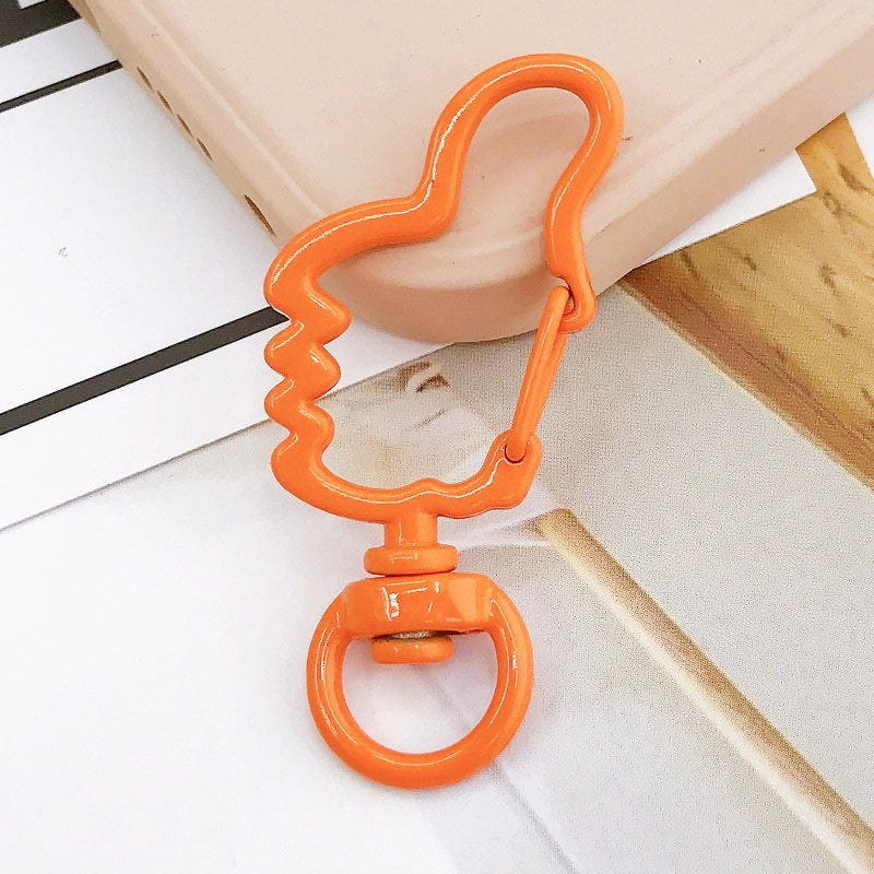 Wholesale Candy Color Painted Metal DIY Keychain Accessories