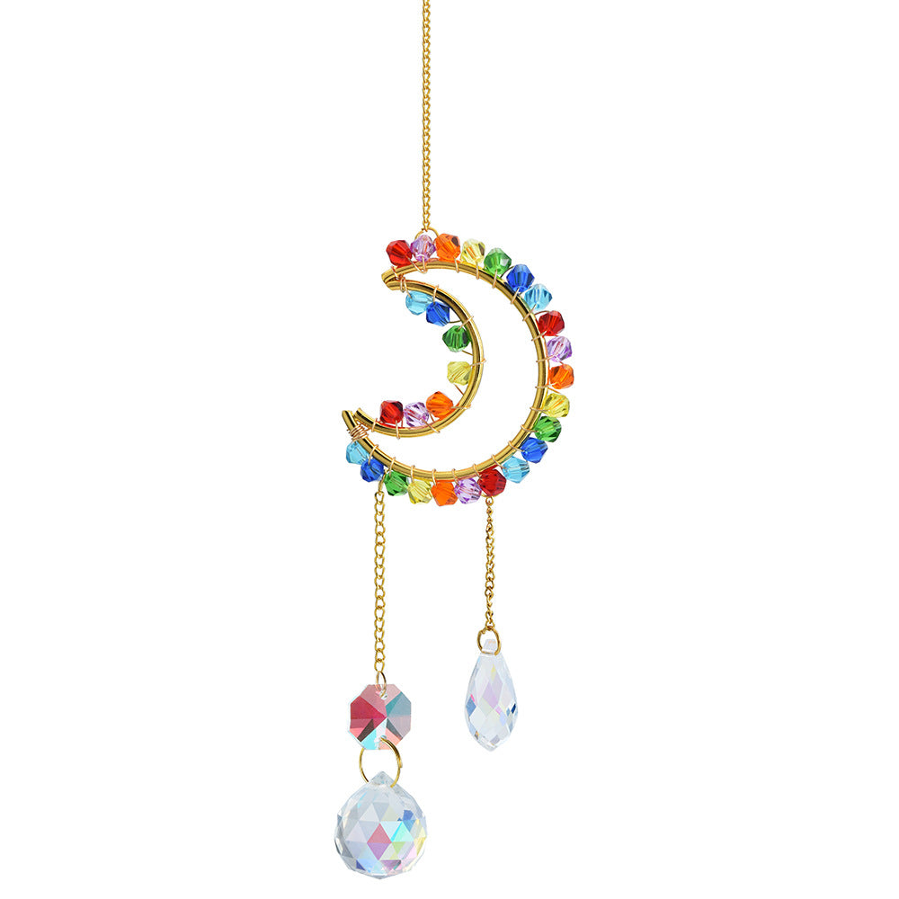 Wholesale rainbow stars and moon four-piece window chimes