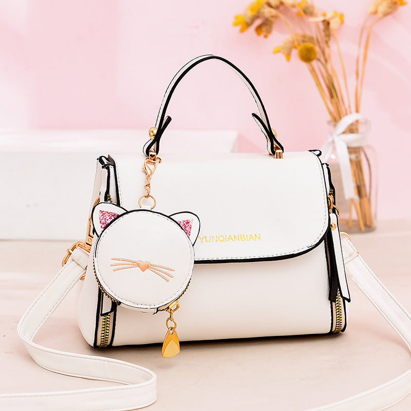 Wholesale Fashion Student Cat Portable Large Capacity Shoulder Small Square Bag