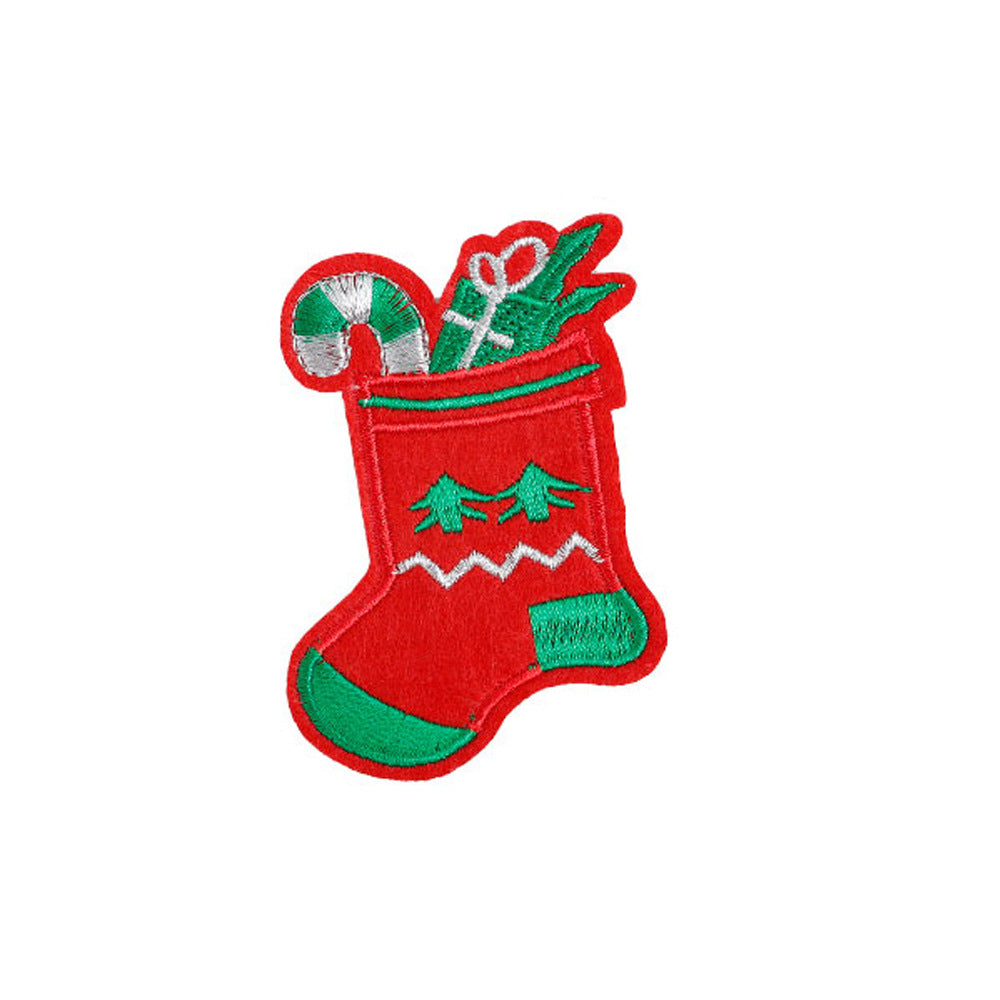 Wholesale Christmas holiday suit classic red and green color matching embroidered patch
