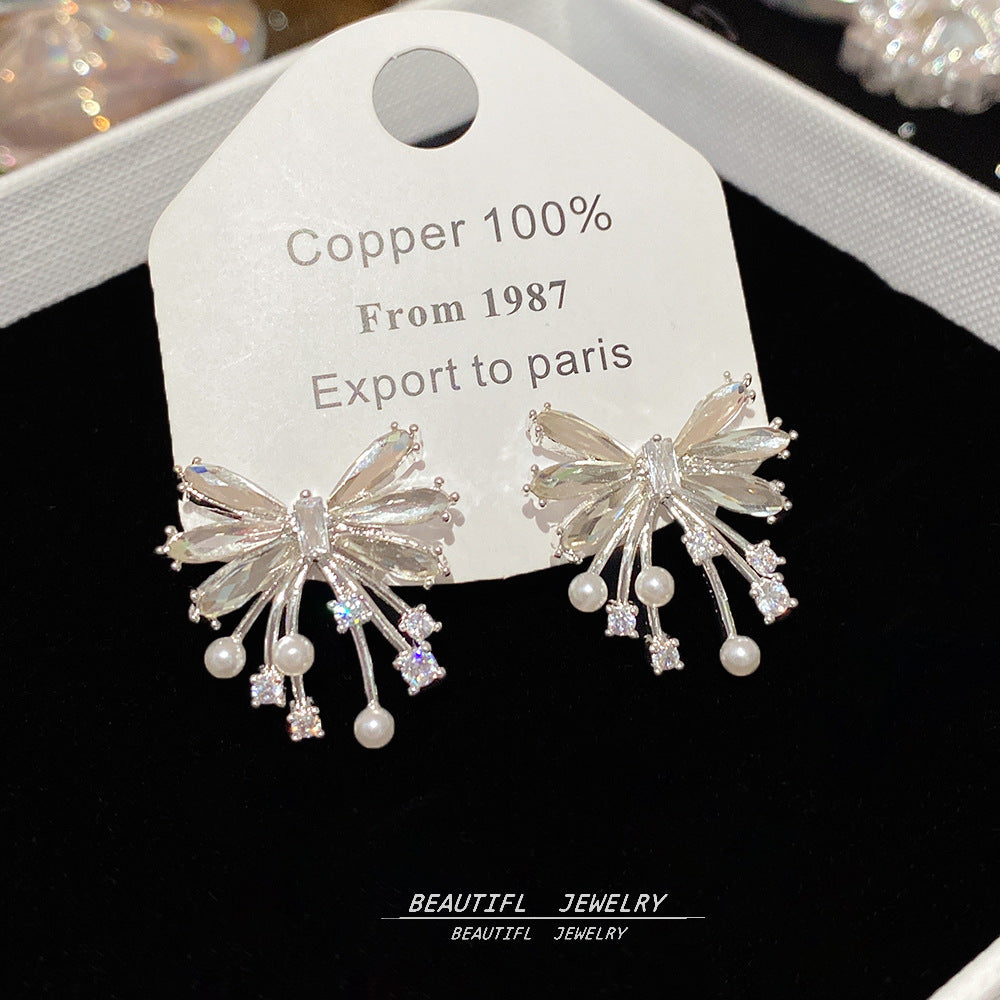 Wholesale 2pcs Bow Earrings Luxury Earrings Ear Studs