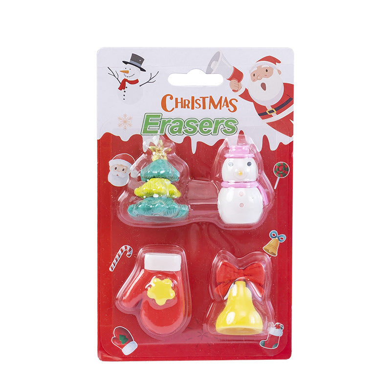 Wholesale Four Christmas Card Plastic Eraser