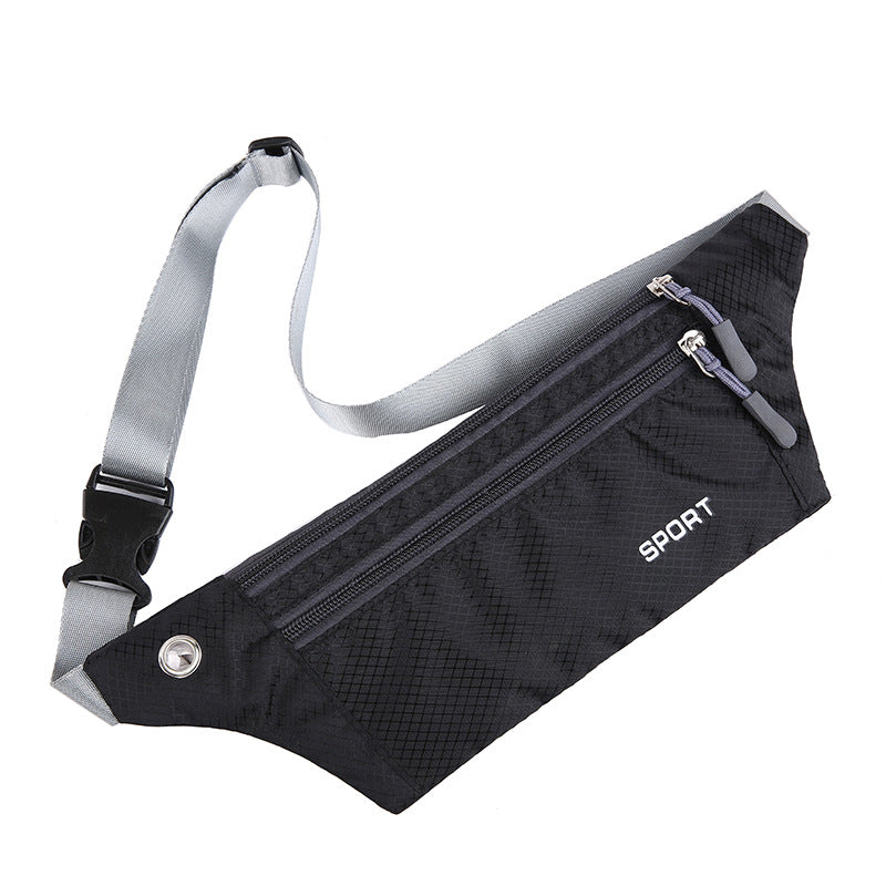 Wholesale Outdoor sports waist bag men's running mobile phone bag fitness close-fitting waist bag nylon waterproof fashion waist bag