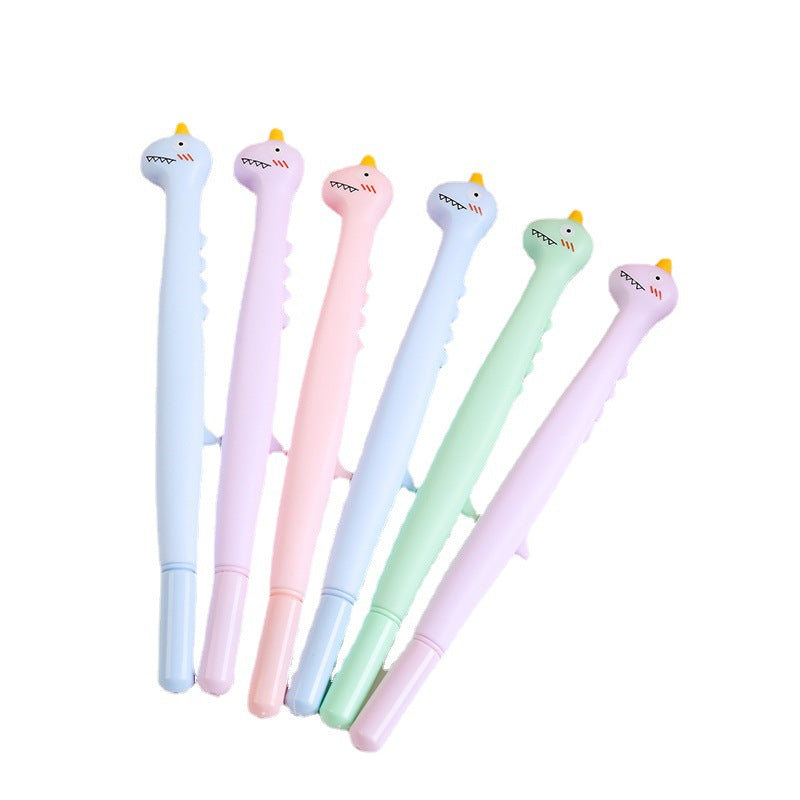 Gluye suave al por mayor una pluma de rollerball tridimensional de tiburón con cuernos