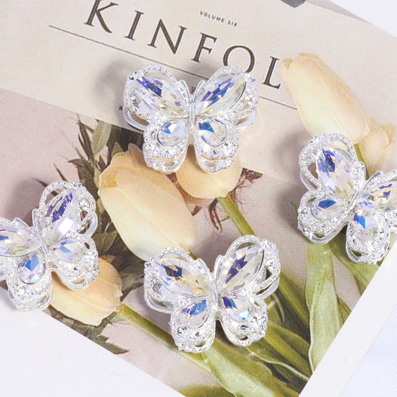 Wholesale 10pcs Colorful rhinestone bow Crystal Beads