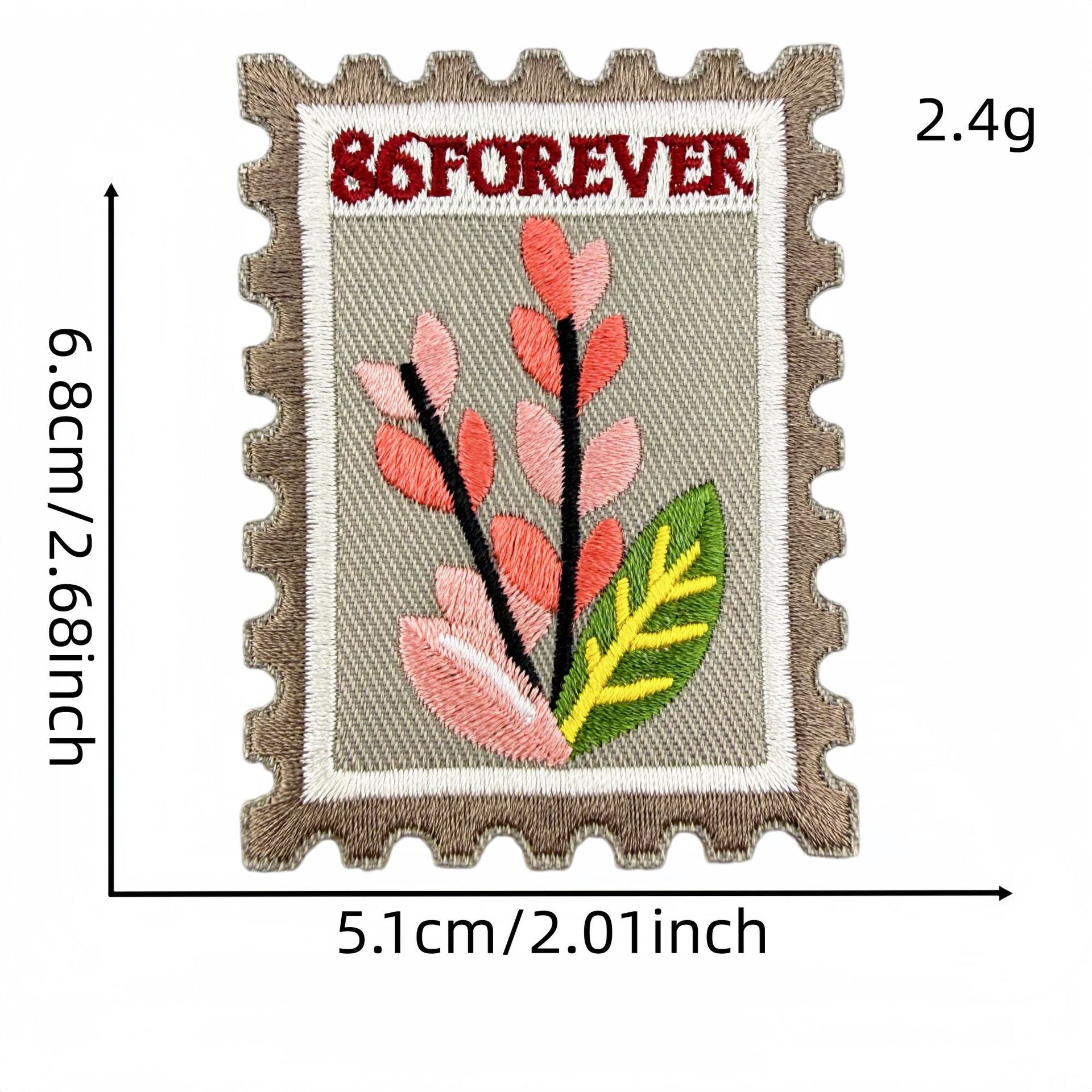 Wholesale Retro Floral Embroidery Patches Stamp Design Square Badges Set Of 8 Sew On Applique For Clothing DIY Home Decor