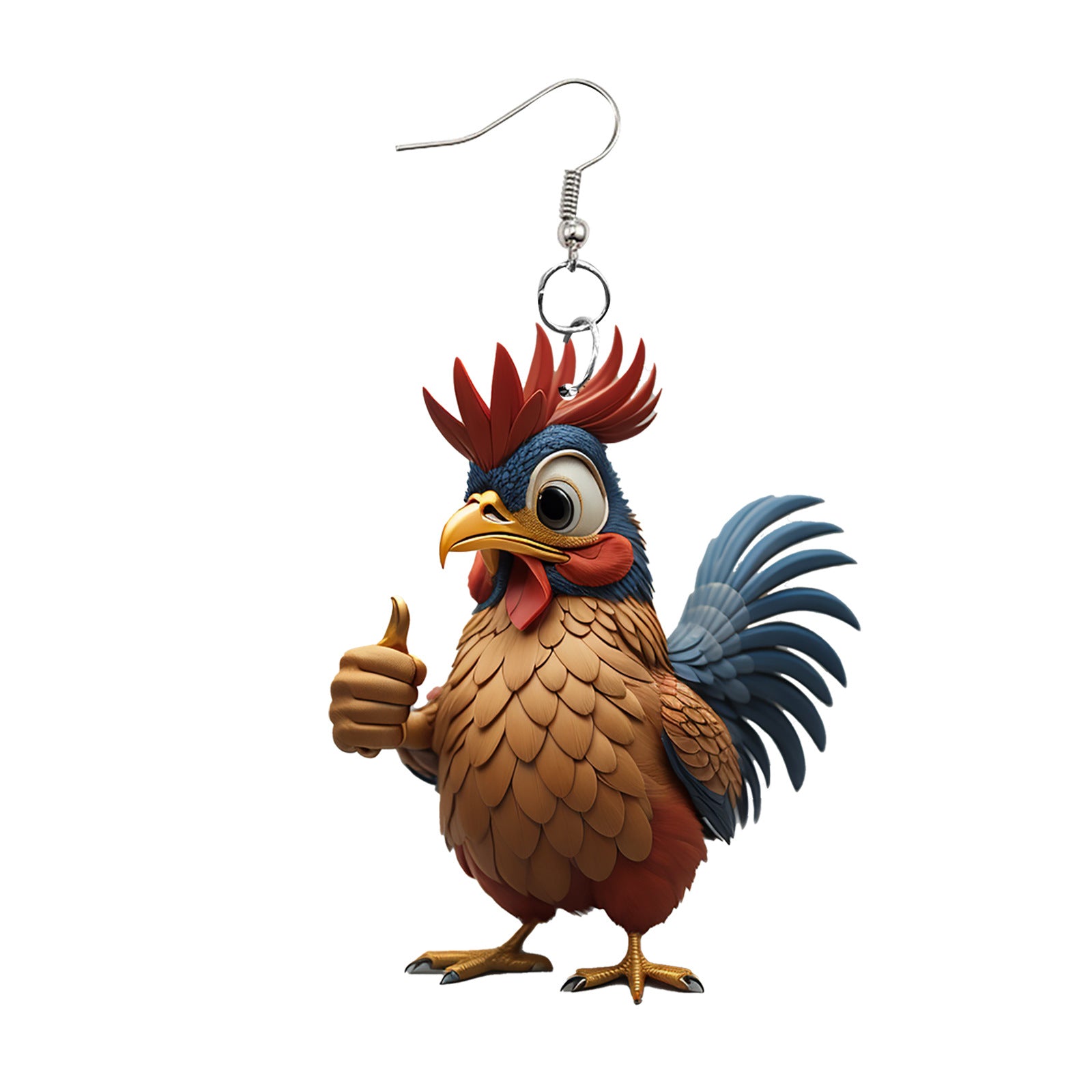 Wholesale acrylic creative rooster earrings