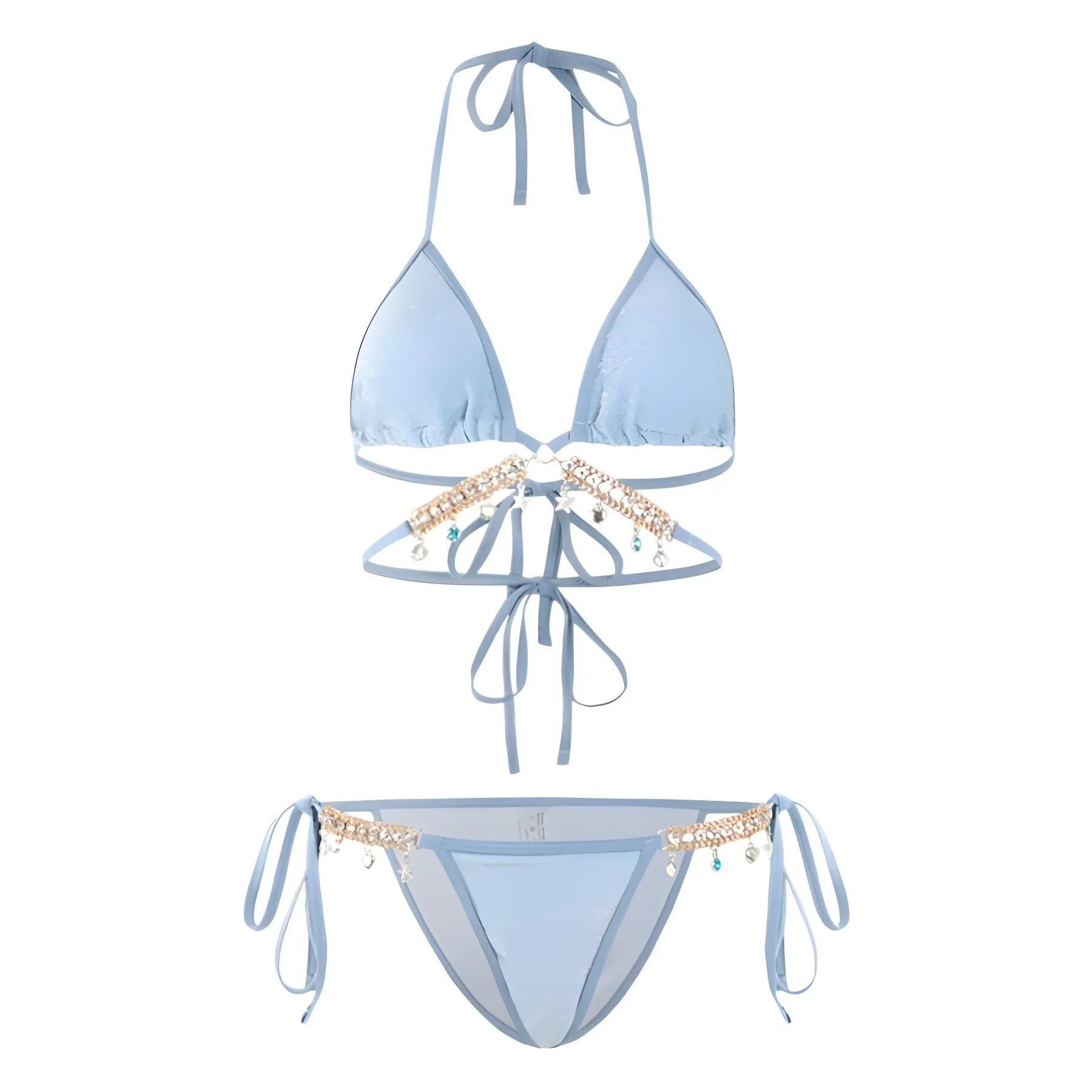 Wholesale Swimsuit strappy triangle bikini three-point sexy holiday swimsuit