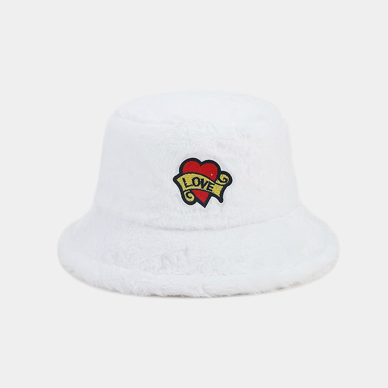 Wholesale Love Letters Bucket Hat Plush Hat