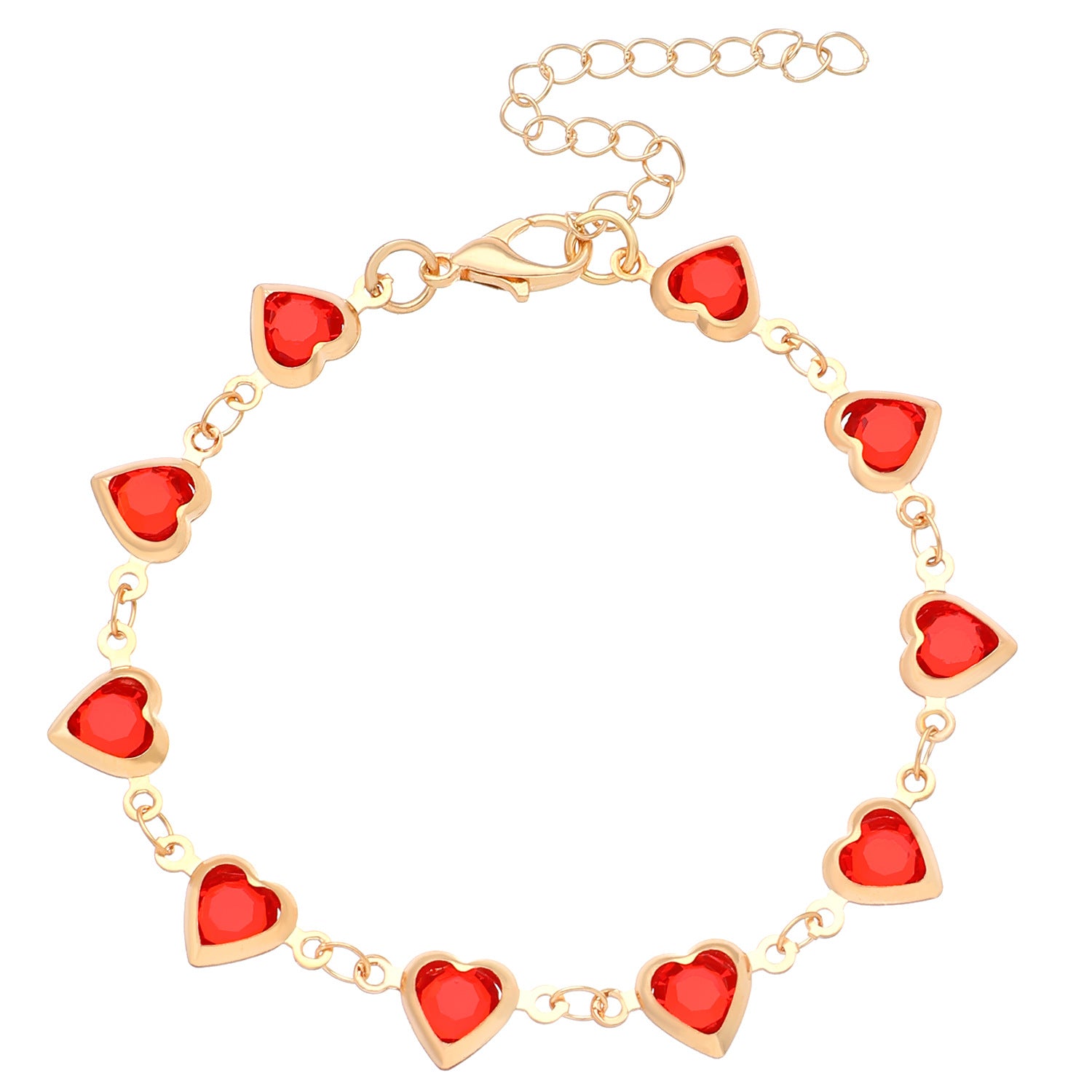 Wholesale love bracelet dopamine jewelry Joker color heart-shaped bracelet