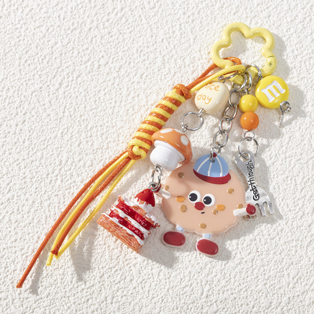 Wholesale Cute Star Mushroom Dessert Cartoon Keychain