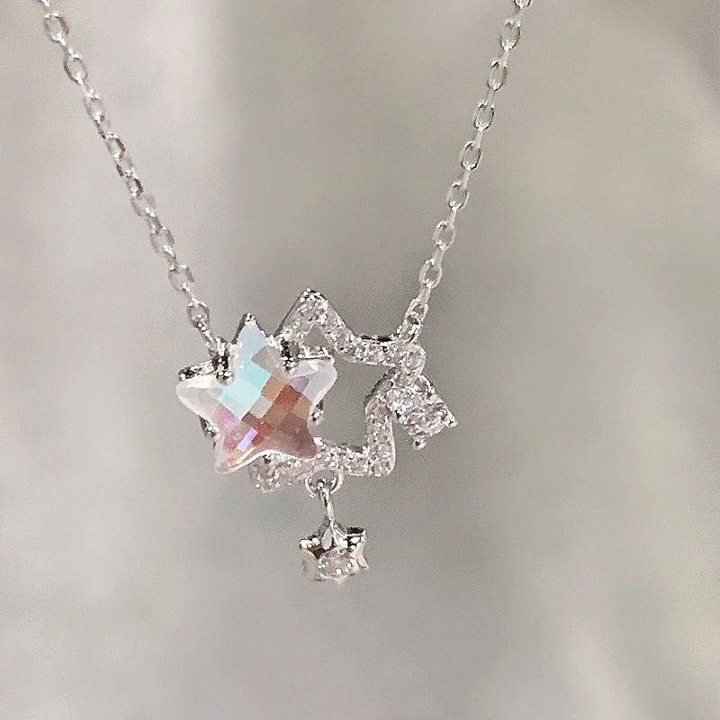 Wholesale Colorful star necklace clavicle chain