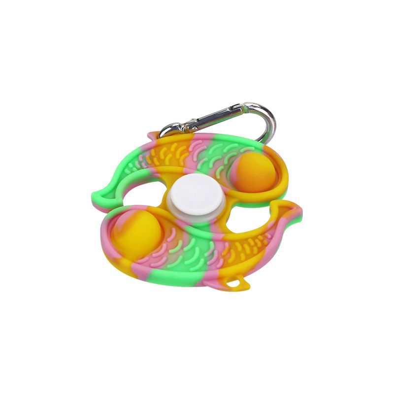 Wholesale Silicone Finger Fun Bubble Fun Cartoon Keychain