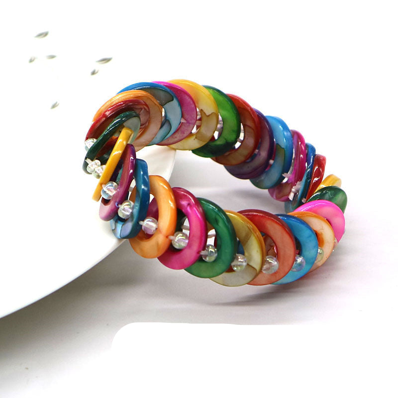 Wholesale Conch shell colorful children's gift crafts Bracelet