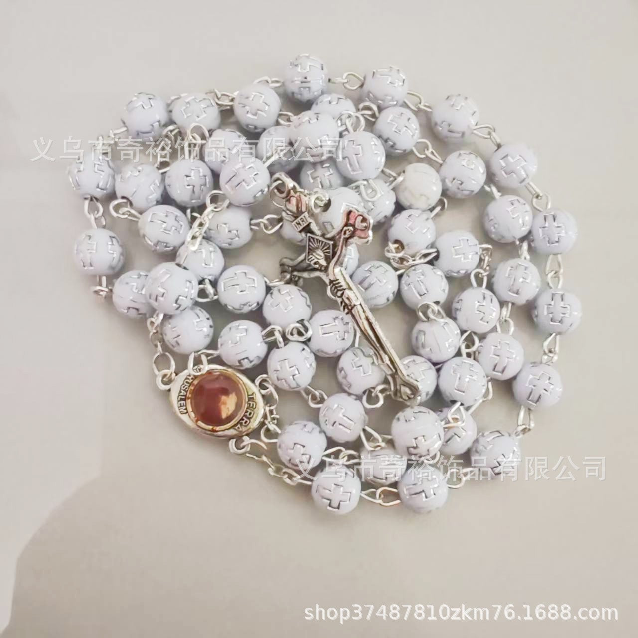 Wholesale 5pcs 8mm Gold Acrylic Cross Beads Cross Necklace