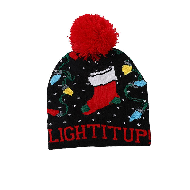 Wholesale Christmas Hats Children's Knitted Woolen Hats Colorful Knitted Hats Christmas Hats