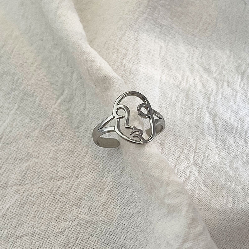 Wholesale Adjustable face mask for opening Titanium Steel Rings