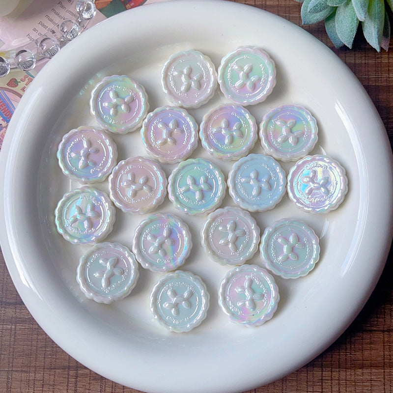 Wholesale 10pcs/pack Macaron straight hole balloon dog round seal beads