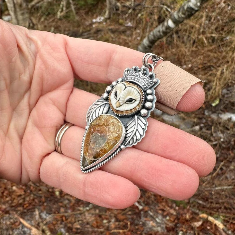 Wholesale Bohemian vintage style owl necklace