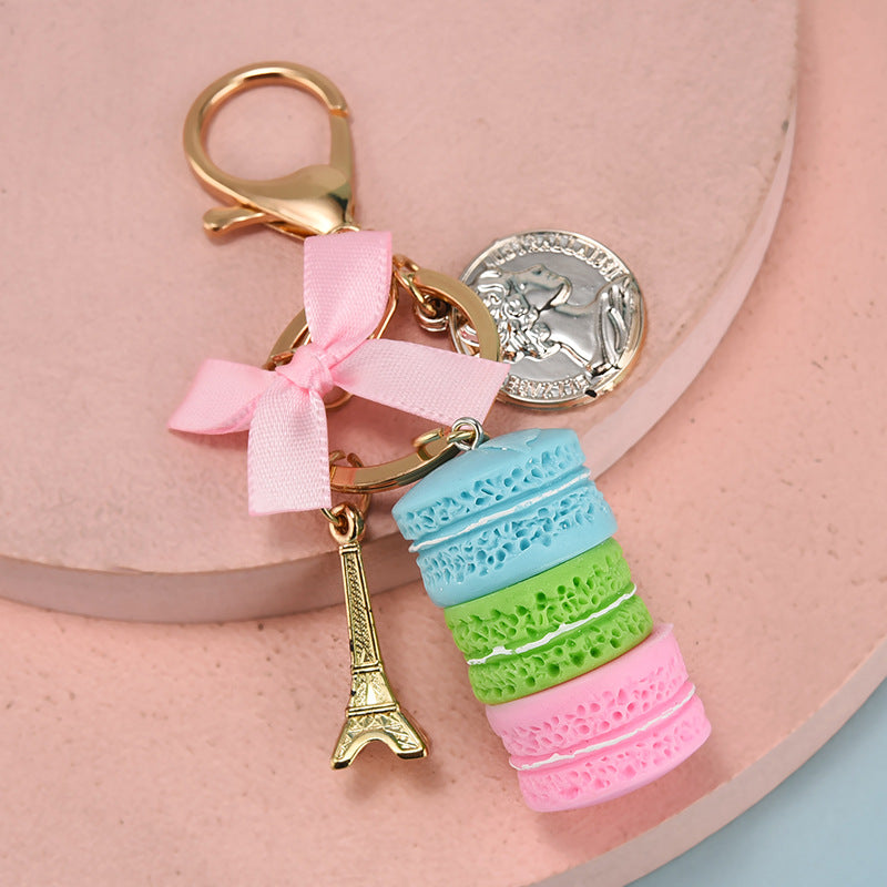 Wholesale Acrylic Macaron Cake Keychains