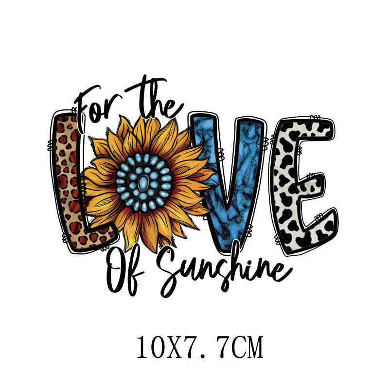 Wholesale Sunflower heat transfer printing UV DTF Ready to Press Transfers Wraps