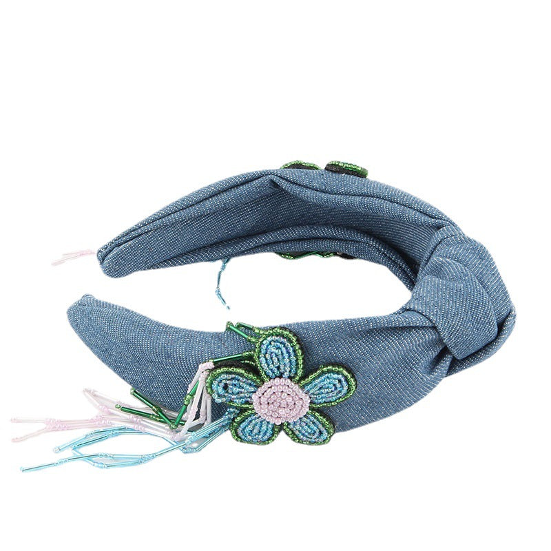 Wholesale Fabric, Flower, Water Diamond, Rice Bead, Eye and Hair Band