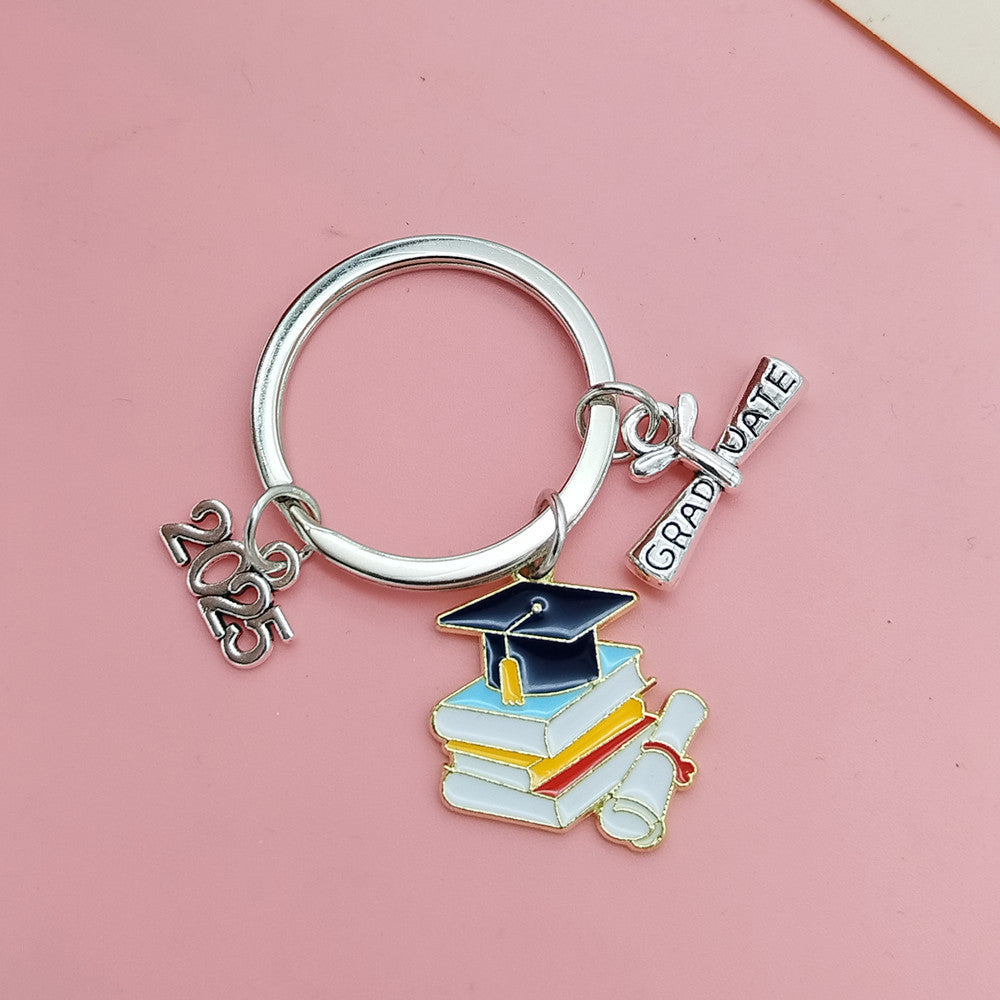 Wholesale Fashion Doctorate Hat Graduation Hat Book Hat Scroll Keychain
