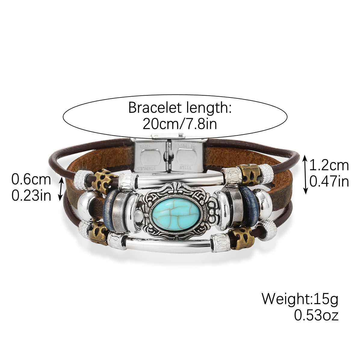 Wholesale Leather Vintage Ethnic Style Men's Bracelets