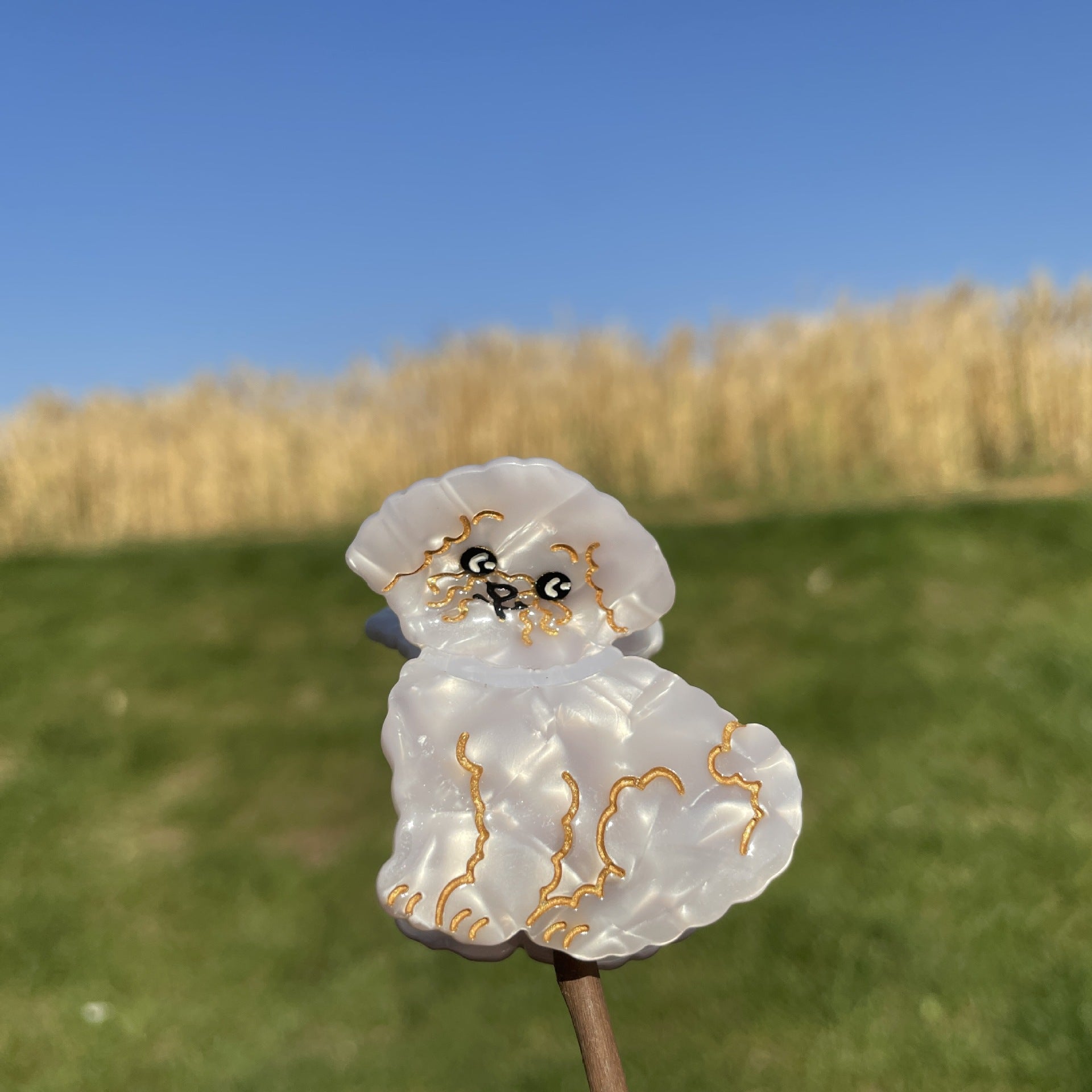 Wholesale Cartoon Corgi Acetate Hair Clips