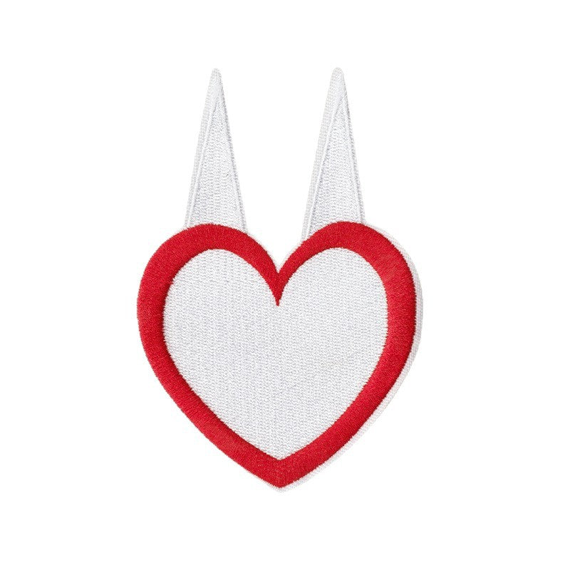 Wholesale 8 Piece Embroidered Patches With Adhesive Backing Clown Bow Heart And English Motifs For DIY Coat Hat Bag And Shoe Decor